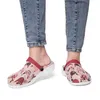 Chaussures d'écriture à faire soi-même, pantoufles pour hommes et femmes, baskets d'extérieur roses à motif personnalisé, 105142
