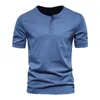 T-shirts pour hommes Polo décontracté couleur unie bouton classique col rond hommes été haute qualité homme à manches courtes top t-shirts