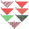 Dog Collars Pet Bandana Accessories For Cat Christmas Scarf Collar Printing Bibs Santa Claus Towel Costume Supplies