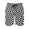 Men's Shorts Abstract Geometry Board Black And White Casual Beach Men Custom Sports Quick Dry Swimming Trunks Birthday Gift
