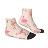 Men's Socks Cute Flamingo Illustration Short Unique Casual Breatheable Adult Ankle