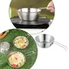 Tools Outdoor Camping Foldable Bowl Lightweight Stainless Steel With Handle Food Cooker Portable Car