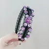 Grampos de cabelo Hoop Bowknot Hairpin Moda Wide-brimmed Sweet Lady Joker Adulto Cristal Dentado Antiskid Head Band