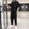 Survêtements pour hommes Chic Top Sports Costumes Mâle Kpop Plain Cool Basic Pas de logo 5XL T-shirt Pantalon Ensembles de plein air Survêtement régulier Fit S Vêtements pour