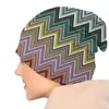 Berets Hip Hop Men de chauffage Chapeau tricoté Adulte Unisexe Boho Home Skullies Bons de bonnet Chic Bonnet Géométrique Zigzag Résumé