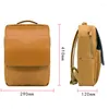 Mochila 2023 sacos de papel kraft para mulheres vintage feminino macio impermeável viagem casual alta qualidade unisex grande capacidade