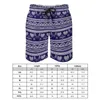 Men's Shorts Blue Elephant Gym Retro Tribal Animal Hawaii Board Short Pants Printed Running Quick Dry Swimming Trunks Birthday Present