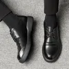 Robe chaussures grande taille 46 47 hommes affaires conduite mode mocassins fond noir en cuir gentleman mariage décontracté a58-71