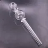 2 pièces XXL taille Double bol à huile verre brûleur à mazout tuyau poignée épaisse tuyaux de fumée avec boule de grande taille tuyaux d'eau de fumée
