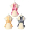 Abbigliamento per cani Plaid di cotone Abiti per animali domestici per cani di piccola taglia Gatti Abiti estivi per angeli Yorkies Shih Tzu Abbigliamento Cucciolo di gatto Abito Costume per mascotte