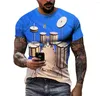 Men's T Shirts Summer Hip-Hop Color Drum Kit 3d Printed T-Shirt Party Large Size Short Sleeve Premium Quick-Drying Comfortable Clothing