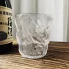 Бокалы для вина в японском стиле, 280 мл, ледниковый дизайн, бессвинцовая стеклянная чашка для виски, посуда для домашнего бара, кружка для воды с крышкой из нержавеющей стали