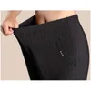 Pantaloni da donna 6XL Pantaloni dritti da donna di mezza età Primavera Estate Casual Elastico in vita Madre Inverno Spessore caldo Nonna