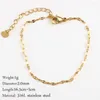 Charm Bracelets Gold Color Bracelet Stainless Steel Lips Chain Beads For Women Minimalist Jewelry Wholesale Drop