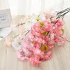 Flores decorativas 100cm artificial flor de cerejeira ramo decoração de casamento plantas de simulação plástico falso