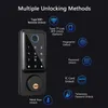 Дверные замки Умные засовы с засовом для дома Alexa Wi-Fi Bluetooth TTlock Приложение Биометрический отпечаток пальца Бесключевая цифровая клавиатура Входной дверной замок HKD230902