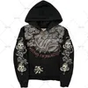 Heren Hoodies Sweatshirts Street Casual Veelzijdige Harajuku-stijl Rits Sweatshirt Heren Amerikaanse Gothic Rock Skull Bones Oversized Hoodie Heren Y2K 230901