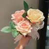 Stylo à bille en forme de fleur délicate, Rose féerique 3D, outil d'écriture Adorable et mignon, fournitures scolaires et de bureau pour amis