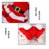 Vêtements de chien Robe pour chiens Vêtements Chat Vêtements pour animaux de compagnie Noël Petit Cosplay Père Noël Hiver Chaud Épaissir Rouge Yorkshire Accessoires