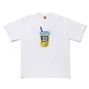 2023 Ins Designer Pearl Milk Tea Printing Human Made Mens T-shirts 100% Cotton Bekväm tyg Kort ärm T-shirt för män Kvinnor S-2XL Japan Tide Brand Tee