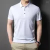 T-shirt da uomo 2023 Polo estiva Manica corta di alta qualità Tinta unita Smart Casual T-shirt uomo Semplice Slim Fit Uomo Tees 3XL