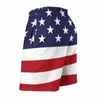 Men's Shorts USA Flag Flag Drukuj Summer American Stars Stripes Sports Fitness Beach Short Pants Szybkie suche zabawne pnie pływackie plus size