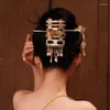 Grampos de cabelo femininos hanfu, acessórios de casamento tradicionais chineses, faixa de cabeça, joias de cabeça de noiva