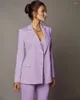 Pantaloni a due pezzi da donna Viola chiaro Abiti da donna 3 pezzi Blazer Set Abito da festa formale Custom Made Business Costume Homme (Giacca a canotta