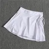 Active Shorts Sports Yoga Spódnica Kobiety Szybkie suche spodnie tenisowe Badminton 2 na 1 suszący kieszonkowy widelec przeciwrażeniowy Culottes