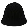 Berety stały kolor kobiety zimowe ciepłe dzianinowe czapki basenu japońskie fisherman hat fisherman hat