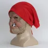 Party Masks Funny Smoking Granny Old Nana Latex Mask Lady Grandma With Wrinkled Face and Red Scarf Masks Halloween Party Costume Props 230901