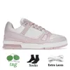 Designer Trainers Low Casual Shoes Monograms Denim Pink Blue Virgil Embossed Abloh White Black Luxury Calfskin Leather Platform Skate Sneakers