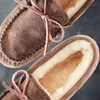 Vinter platt slip på tofflor kvinnor avslappnade loafers kvinnors päls lägenheter skor bowknot moccasins lady 230901 693 's s s