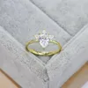 Cluster Rings S925 Silver Fashion Plated 18K Gold Diamond Dripping Ring Elegant Personality Proposal Ladies