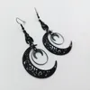 Kolczyki Dangle Gothic Bat Crescent for Women Girls Fashion Pagan Witch Jewelry Akcesoria