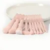 Pincéis de maquiagem 10pcs Mini Jelly Pink Brush Set Cosméticos Fundação Sombra Misturada Macia Ferramentas de Beleza Fofas