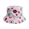 Bérets 2023 Mode Floral Imprimer Seau Chapeau Femmes Double Face Coton Réversible Protection Solaire Casquette Femme Pêcheur Chapeaux Mignon