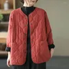 Damengrabenmäntel Parkas Frauen 2023 Herbst Winter Retro Große Größe Lose Puffermantel Lässige Steppjacke Weibliche Daunen Baumwolle Gepolstert