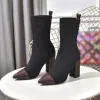 Botas de salto botas designer mulheres couro martin tornozelo moda antiderrapante onda quente ouro luxo confortável sizi35-42