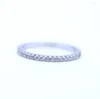 Klaster pierścieni prawdziwe autentyczne 925 Sterling Silver Stackable Engagement z przezroczystą CZ dla kobiet drobna biżuteria