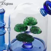 Tjockt glas träd vatten bong design glasögon skurna svamp vattenpipa rigg blå färg olje riggar bubbla perkolator bongs rör vax dab rökrör med 14 mm fogskål