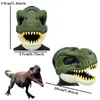 Party Masks 3D Dinosaur Mask Lifelike Raptor Dino Moving Jaw Dinosaur Mask High Quality PVC Headwear Halloween Children Toy Carnival Gift 230901