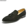 Kleid Schuhe Braunes Leder Männer Formale Brogues Herren Loafer Hochzeiten Für 2023 Quaste Chaussure Homme Sapato