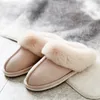 warm Home JIANBUDAN Plush Slippers flat Lightweight soft comfortable winter Women s cotton shoes Indoor plush slippers hoe pluh lipper