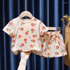 Clothing Sets Summer Girls Baby Clothes Kids Outfits Casual Sports T-shirt Shorts Suit For Infant Out Wear Thin Cool