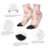 Men's Socks Cute Flamingo Illustration Short Unique Casual Breatheable Adult Ankle