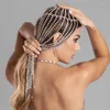 Hair Clips Stonefans Tassel Decoration Beach Party Headband Chain Rhinestone Y2k Elegant India Jewelry Hat Bride Mesh Tiara For Women