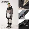 Fatos femininos Vector Ski Wear Mulheres Homem Suéter Com Capuz Reflexivo Tendência Ski Wear Engrossado Calor e Equipamento de Esqui Impermeável Terno de Esqui Mulheres 230901