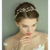 Hair Clips Hairbands European And American Bride Accessories Wedding Dress Ornaments Bijoux Flower Ribbon Hairband D226