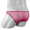 Underpants Sexy Underwear Homens Sheer Malha See-Through Bikini Briefs Respirável Secagem Rápida Ultra-Fino Cintura Baixa Calcinha Macia